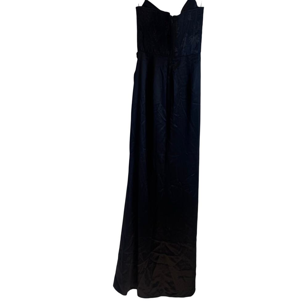 SAULEE Women's Draped Satin Skirt Evening Dress Julia Strapless Black Size 2 NWT - Picture 5 of 13
